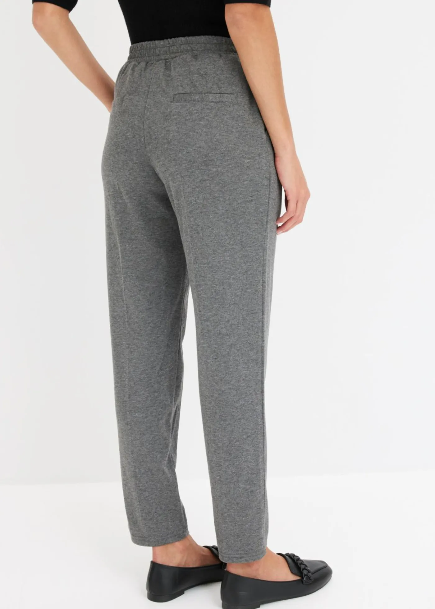 bonprix bonprix Pantalón sin cierre con ribete gris jaspeado moteado Online
