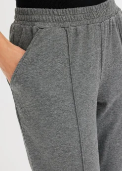 bonprix bonprix Pantalón sin cierre con ribete gris jaspeado moteado Online