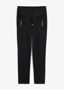 bonprix bonprix Pantalón sin cierre de cómodo tejido Punto di Roma Negro Clearance