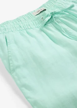 bonprix bonprix Pantalón sin cierre de lino puro Menta claro New