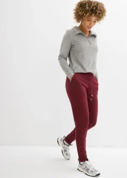 bonprix bonprix Pantalón sin cierre de mezcla de viscosa rojo avellana Hot