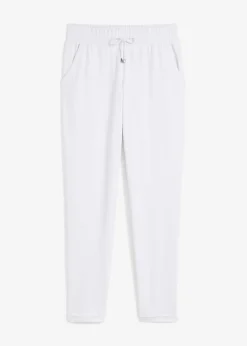 bonprix bonprix Pantalón sin cierre de mezcla de viscosa Blanco Best