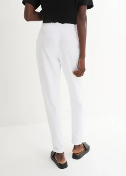 bonprix bonprix Pantalón sin cierre de mezcla de viscosa Blanco Best