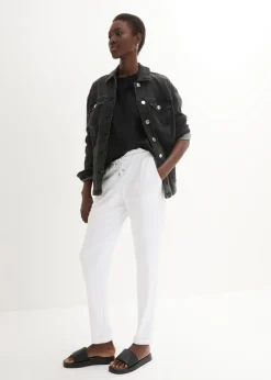 bonprix bonprix Pantalón sin cierre de mezcla de viscosa Blanco Best