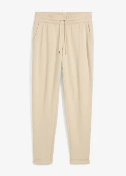 bonprix bonprix Pantalón sin cierre de mezcla de viscosa Arena claro Outlet