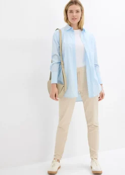 bonprix bonprix Pantalón sin cierre de mezcla de viscosa Arena claro Outlet