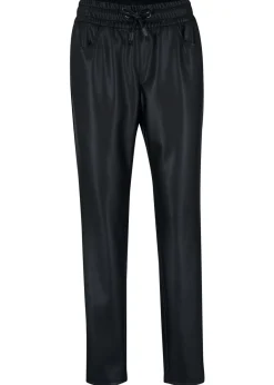 bonprix bonprix Pantalón sin cierre de piel sintética Negro