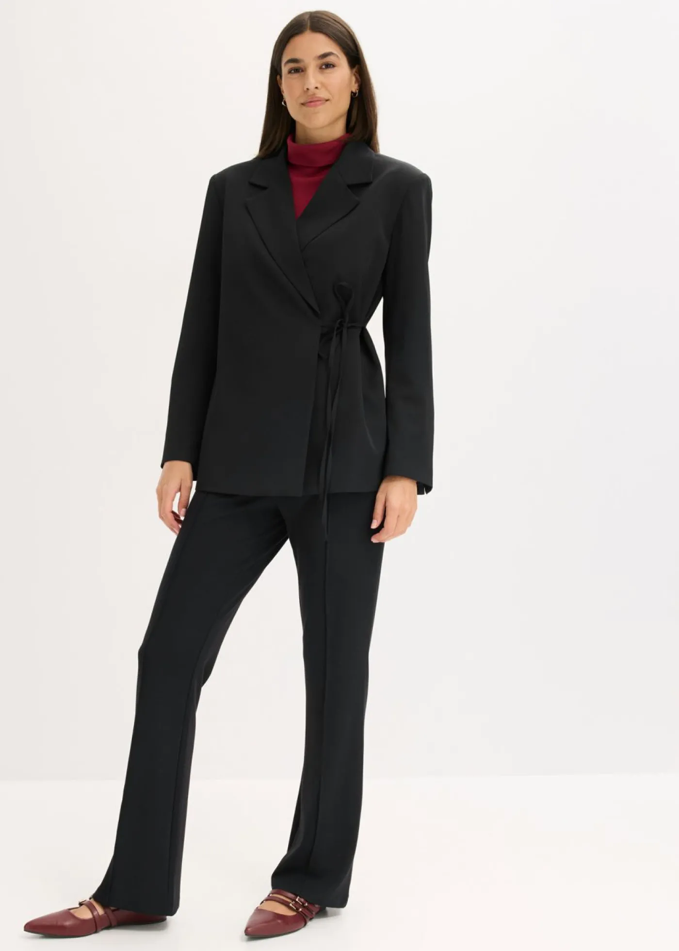 bonprix bonprix Pantalón sin cierre de punto Negro New