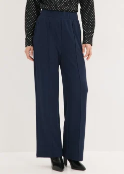 bonprix bonprix Pantalón sin cierre de tejido interlock resistente Azul marino