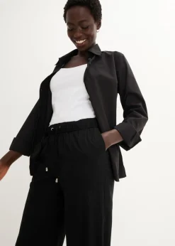 bonprix bonprix Pantalón sin cierre de viscosa Negro