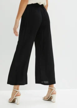 bonprix bonprix Pantalón sin cierre de viscosa Negro Online