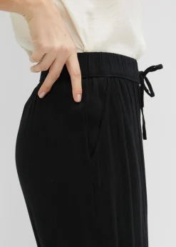 bonprix bonprix Pantalón sin cierre de viscosa Negro Online