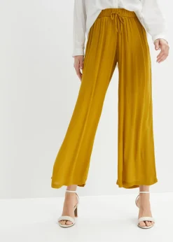 bonprix bonprix Pantalón sin cierre de viscosa Amarillo Discount