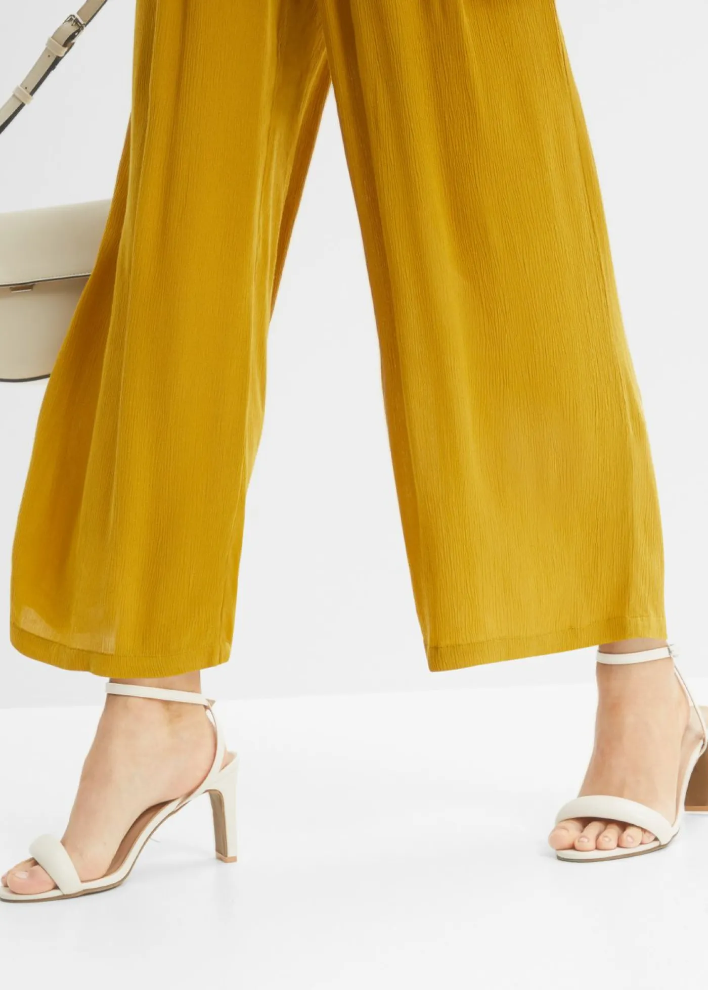 bonprix bonprix Pantalón sin cierre de viscosa Amarillo Discount