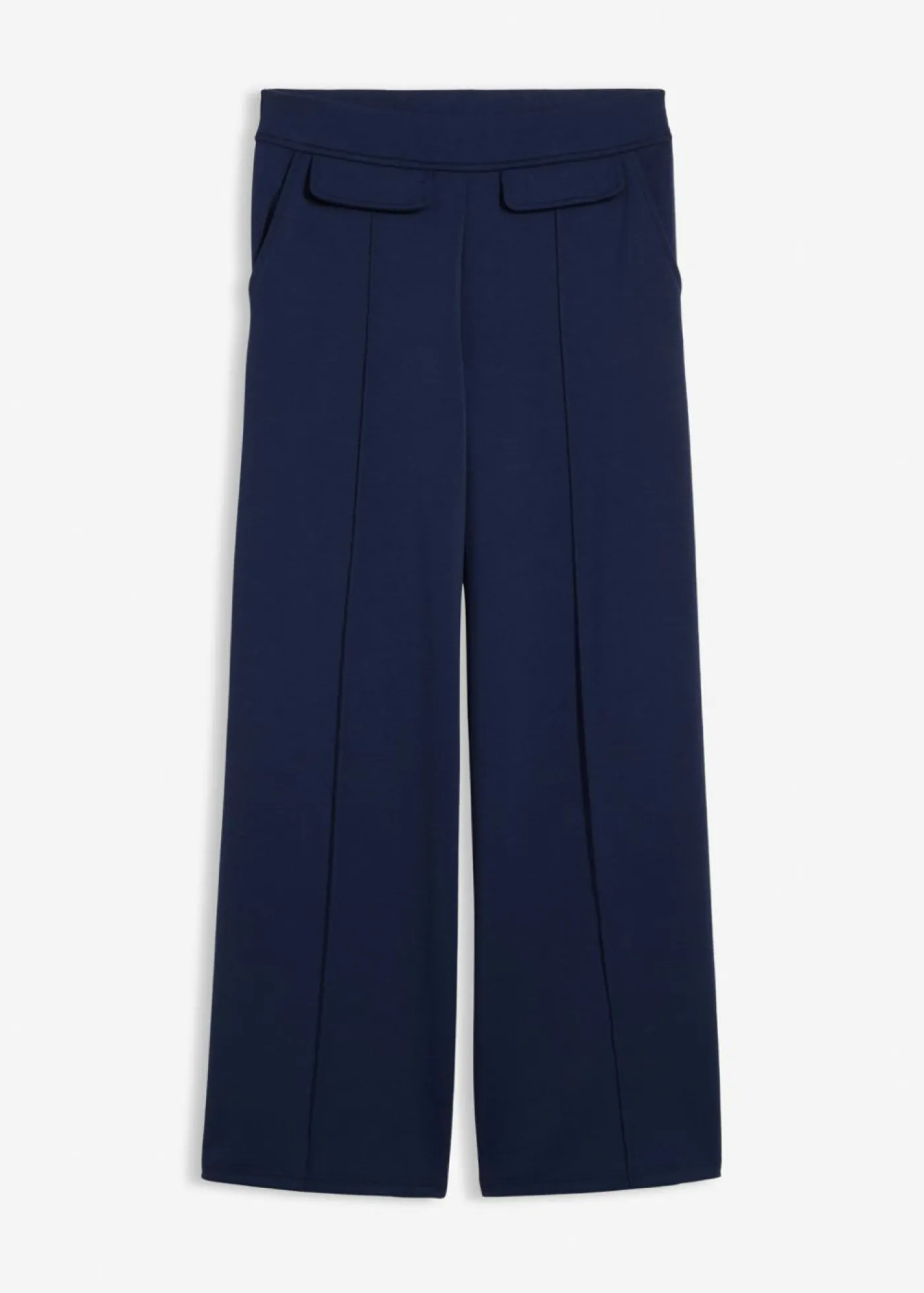 bonprix bonprix Pantalón tipo bootcut de mezcla de viscosa ligeramente brillante Azul marino Clearance