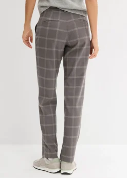 bonprix bonprix Pantalón tipo chino de cuadros gris ahumado a cuadros Online