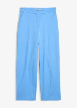 bonprix bonprix Pantalón tipo chino de sarga de algodón azul provenzal