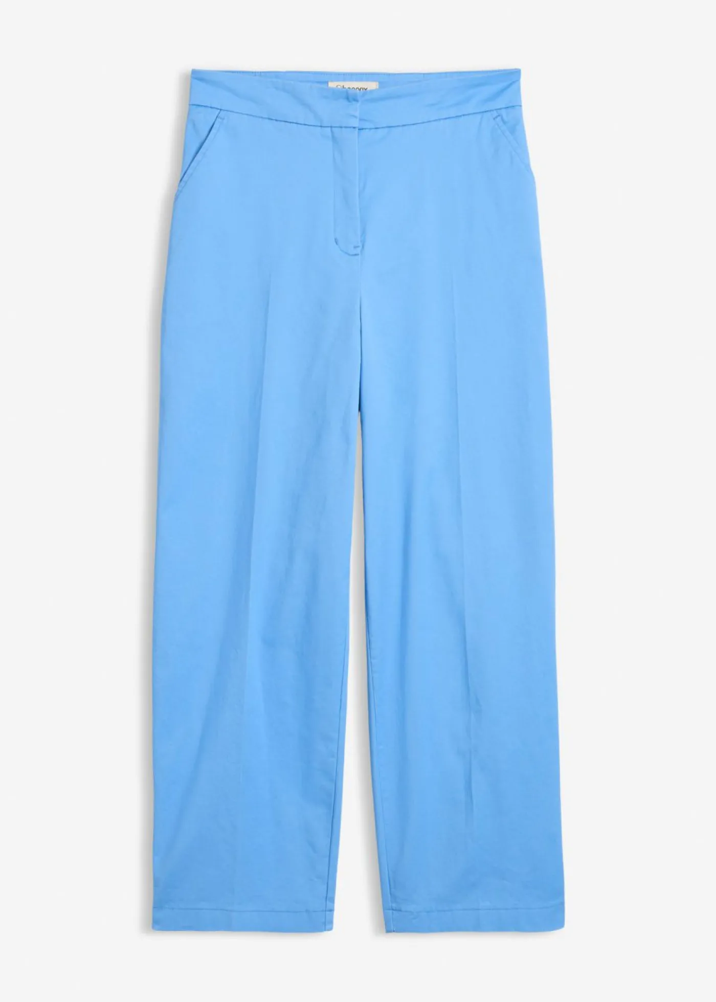 bonprix bonprix Pantalón tipo chino de sarga de algodón azul provenzal