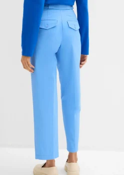 bonprix bonprix Pantalón tipo chino de sarga de algodón azul provenzal