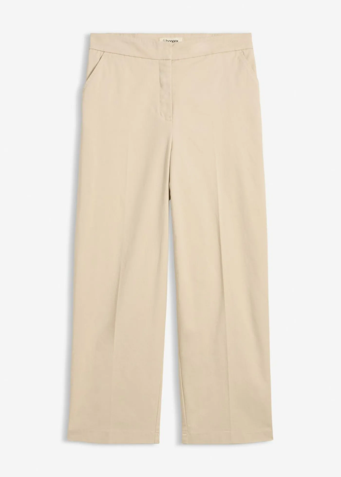 bonprix bonprix Pantalón tipo chino de sarga de algodón Arena claro Clearance