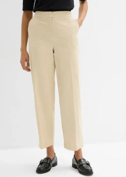 bonprix bonprix Pantalón tipo chino de sarga de algodón Arena claro Clearance