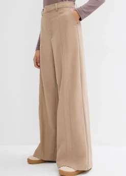 bonprix bonprix Pantalón tipo Marlene de mezcla de viscosa con cintura alta Negro New
