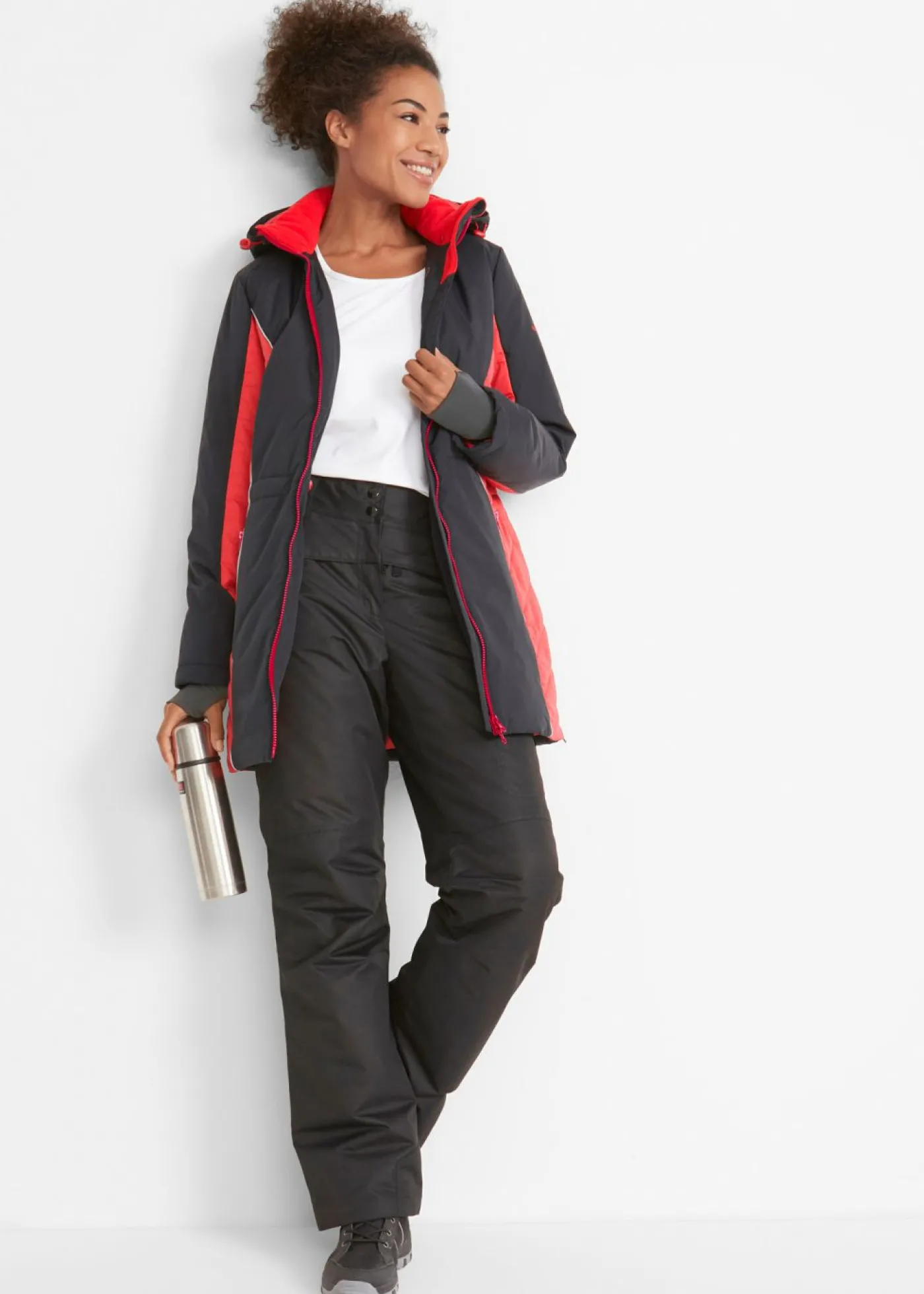 bonprix bonprix Pantalón térmico funcional de esquí de material impermeable Negro Clearance