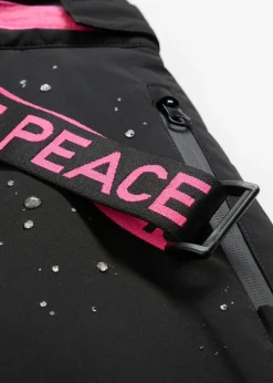 bonprix bonprix Pantalón térmico funcional de esquí con tirantes desmontables, material impermeable y corte recto Negro Sale