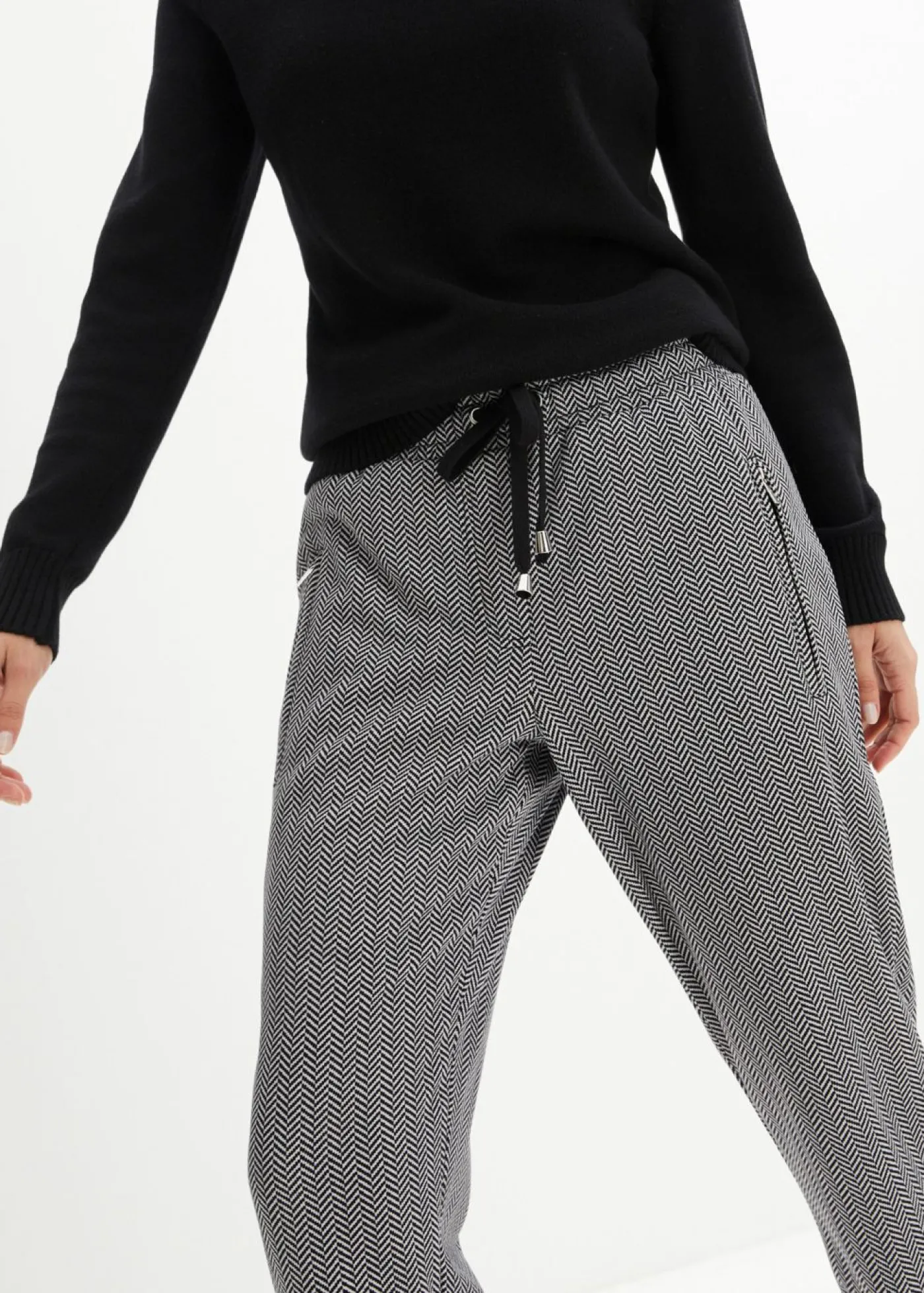 bonprix bonprix Pantalón térmico sin cierre Blanco lana-negro Hot