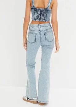 bonprix bonprix Pantalón vaquero, high waist azul hielo denim Clearance
