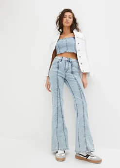 bonprix bonprix Pantalón vaquero, high waist azul hielo denim Clearance