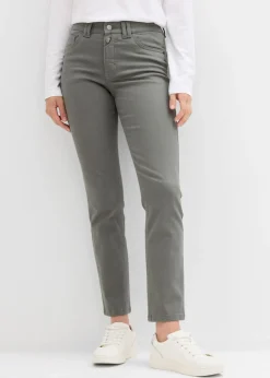 bonprix bonprix Pantalones acortados de sarga Verde eucalipto Outlet