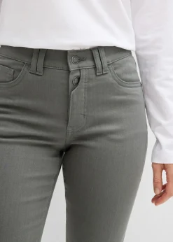 bonprix bonprix Pantalones acortados de sarga Verde eucalipto Outlet