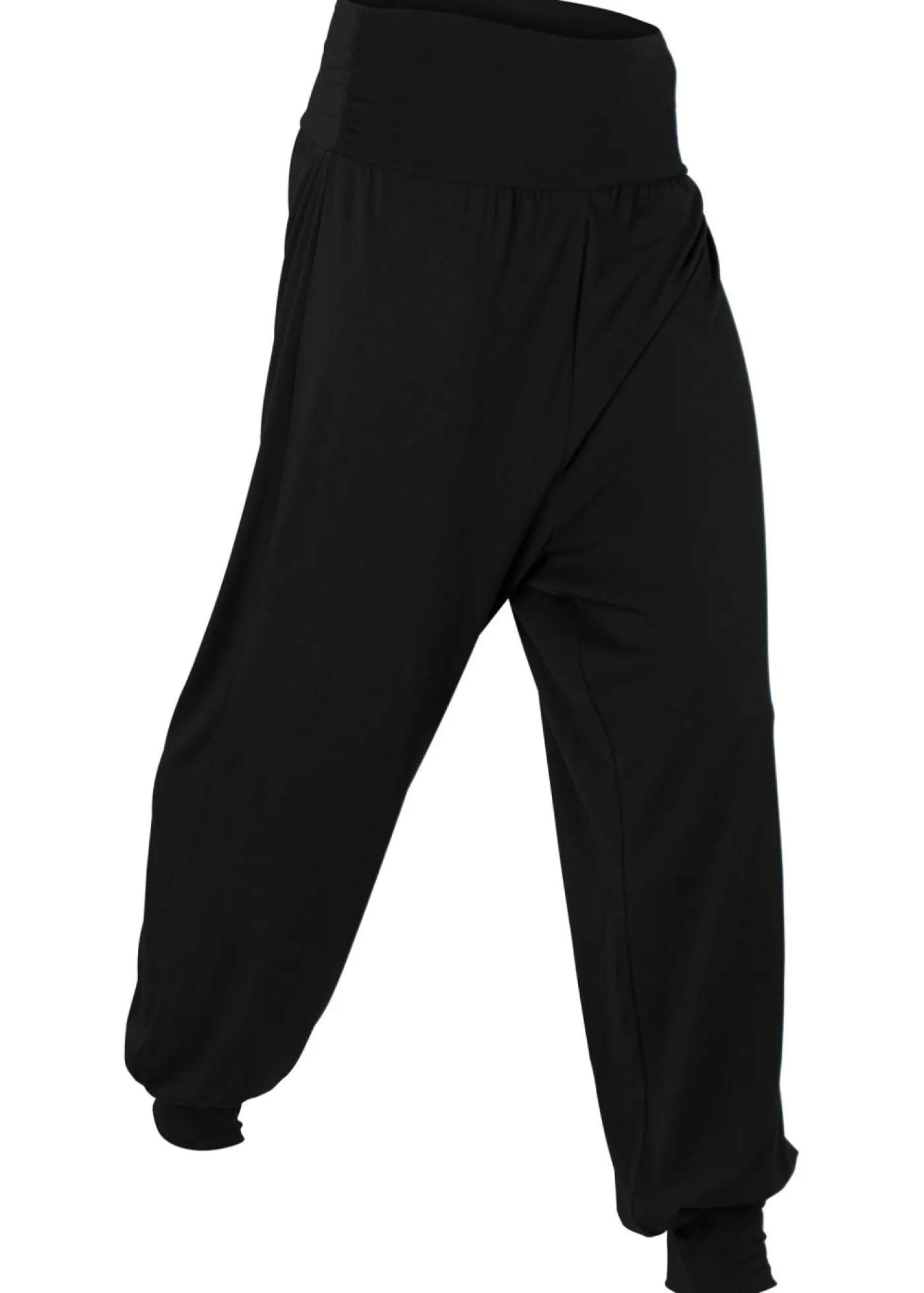 bonprix bonprix Pantalones bombachos con banda de silicona en la cintura Negro Outlet