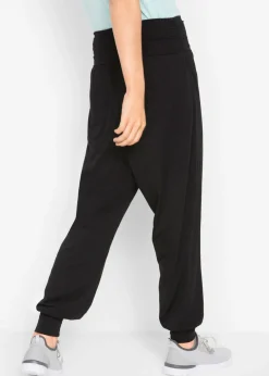 bonprix bonprix Pantalones bombachos con banda de silicona en la cintura Negro Outlet