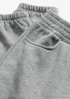 bonprix bonprix Pantalones de chándal con entrepierna extra ancha de algodón orgánico puro gris jaspeado moteado Sale