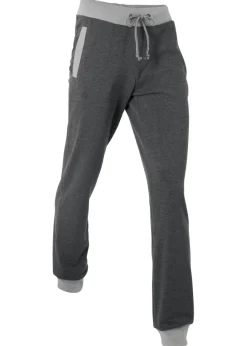 bonprix bonprix Pantalones deportivos con cintura en contraste Negro jaspeado
