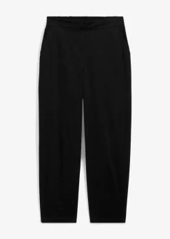 bonprix bonprix Pantalones sin cierre de mezcla de algodón Negro Hot