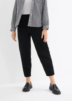 bonprix bonprix Pantalones sin cierre de mezcla de algodón Negro Hot