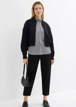 bonprix bonprix Pantalones sin cierre de mezcla de algodón Negro Hot