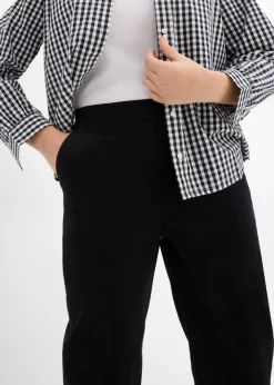 bonprix bonprix Pantalones sin cierre de mezcla de algodón Negro Hot