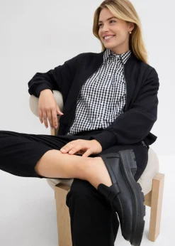 bonprix bonprix Pantalones sin cierre de mezcla de algodón Negro Hot