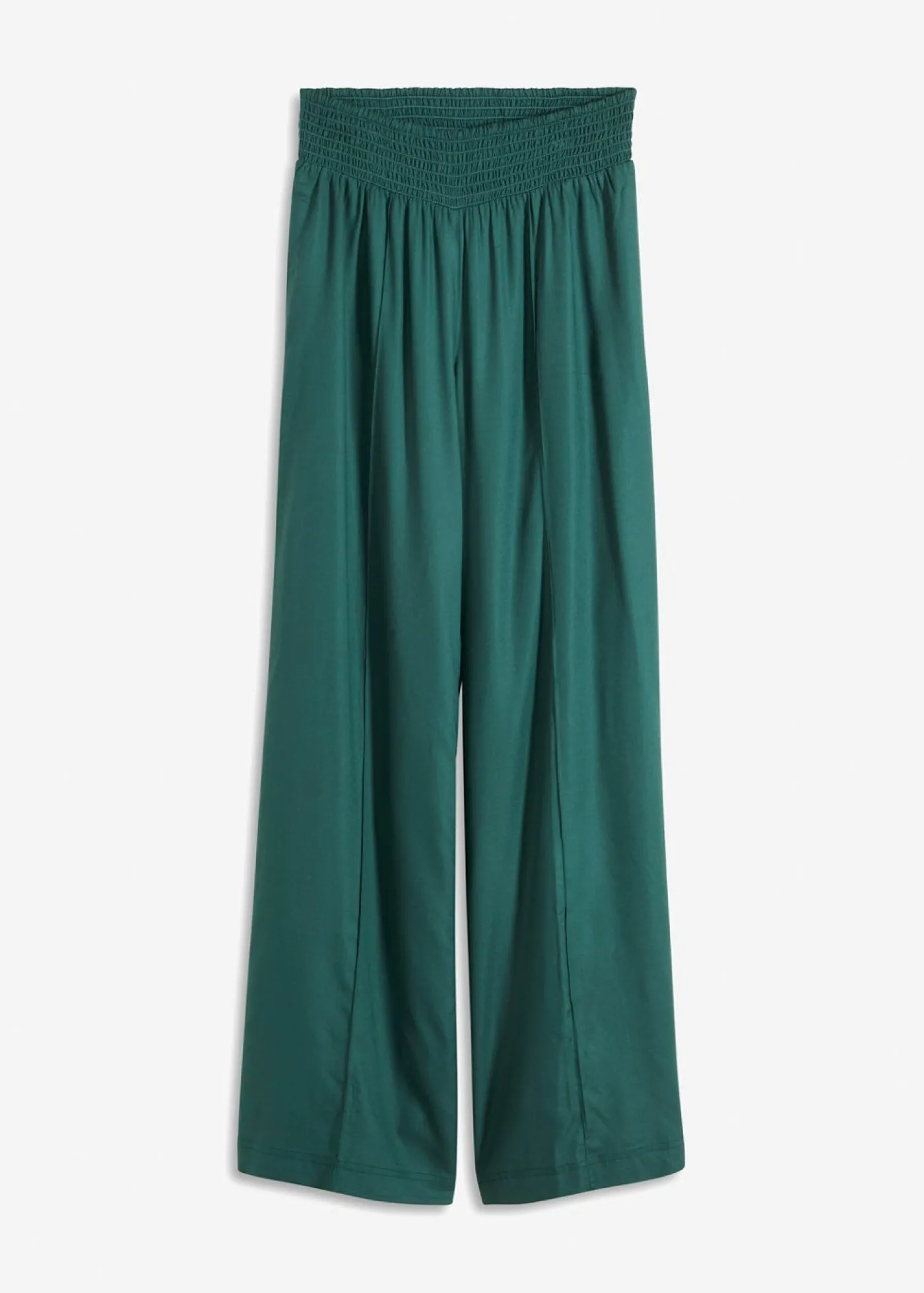 bonprix bonprix Pantalones slip-on de crepé de viscosa fluido verde mate Outlet