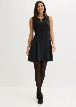 bonprix bonprix Pantis con diseño floral de rejilla Negro Discount