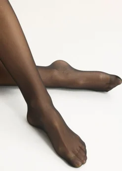 bonprix bonprix Pantis de 30 den con braguita y cinturilla cómoda Negro Online