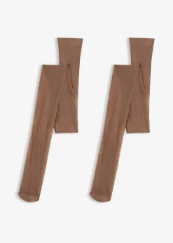 bonprix bonprix Pantis de 20 den (2 unidades) Marrón claro Hot