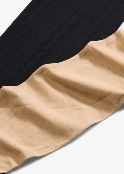 bonprix bonprix Pantis de 50 den (2 unidades) Beige claro/negro New