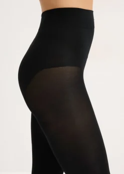 bonprix bonprix Pantis moldeadores opacos de 80 den con control de abdomen y cinturilla cómoda Negro Outlet