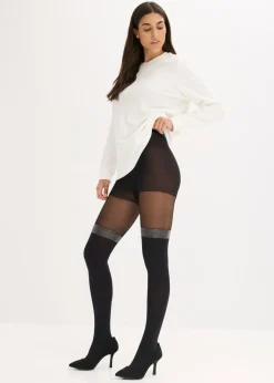 bonprix bonprix Panty Negro-plata Best