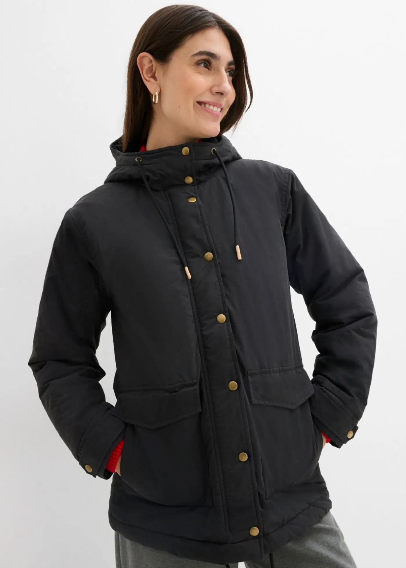 bonprix bonprix Parka acolchada Negro Clearance